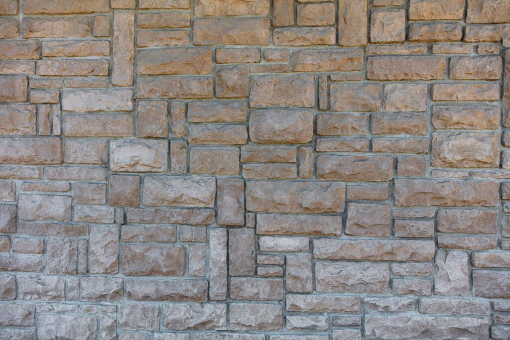 brown and grey brick wall