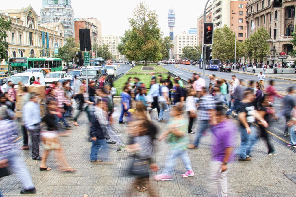 Crosswalk in long-exposure